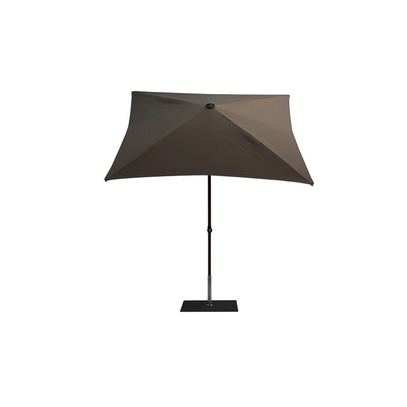 Ombrellone a palo centrale Trend Wood R300x200 cm Made in Italy - Melange cenere