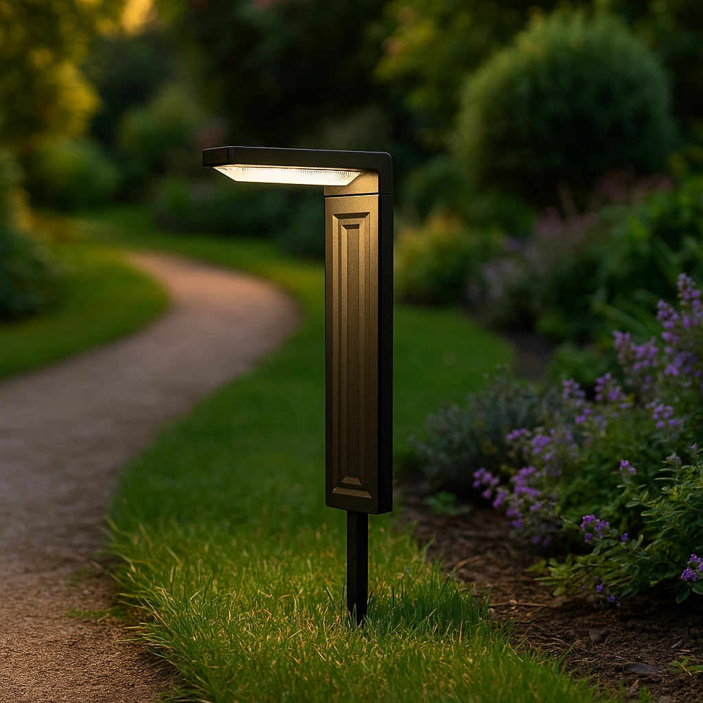 Lampioncino Lampione Paletto LED con Pannello Solare e picchetto da Giardino 6W CCT Luce calda, Luce fredda, Luce Naturale, IP65, 200 lumen