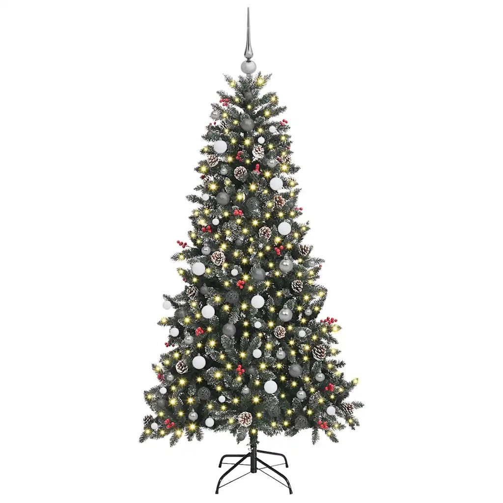 Albero di Natale artificiale con 300 LED Verde 210 cm 3395891