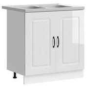 Pensile da cucina | Mobile da cucina Kalmar Bianco Lucido 80 x 46 x 81,5 cm