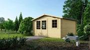 Casetta da giardino in legno - 16m2 - 4x4m - 40mm - colore: naturale - DOM371 - ALTANKA