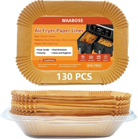 130 pezzi di carta per la cottura per il forno a vapore Ninja con due zone, carta per la cottura compatibile con Ninja AF300EU/AF400EU/Stack XL SL400EU e Dual Zone Airfryer, accessori per il forno a vapore con capacità di 8,5L.