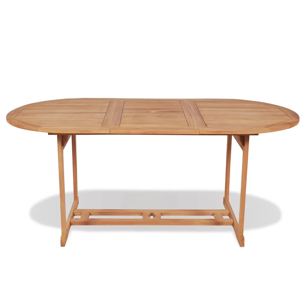 Set da Pranzo da Giardino 7pz Sedie Pieghevoli Massello di Teak 43032