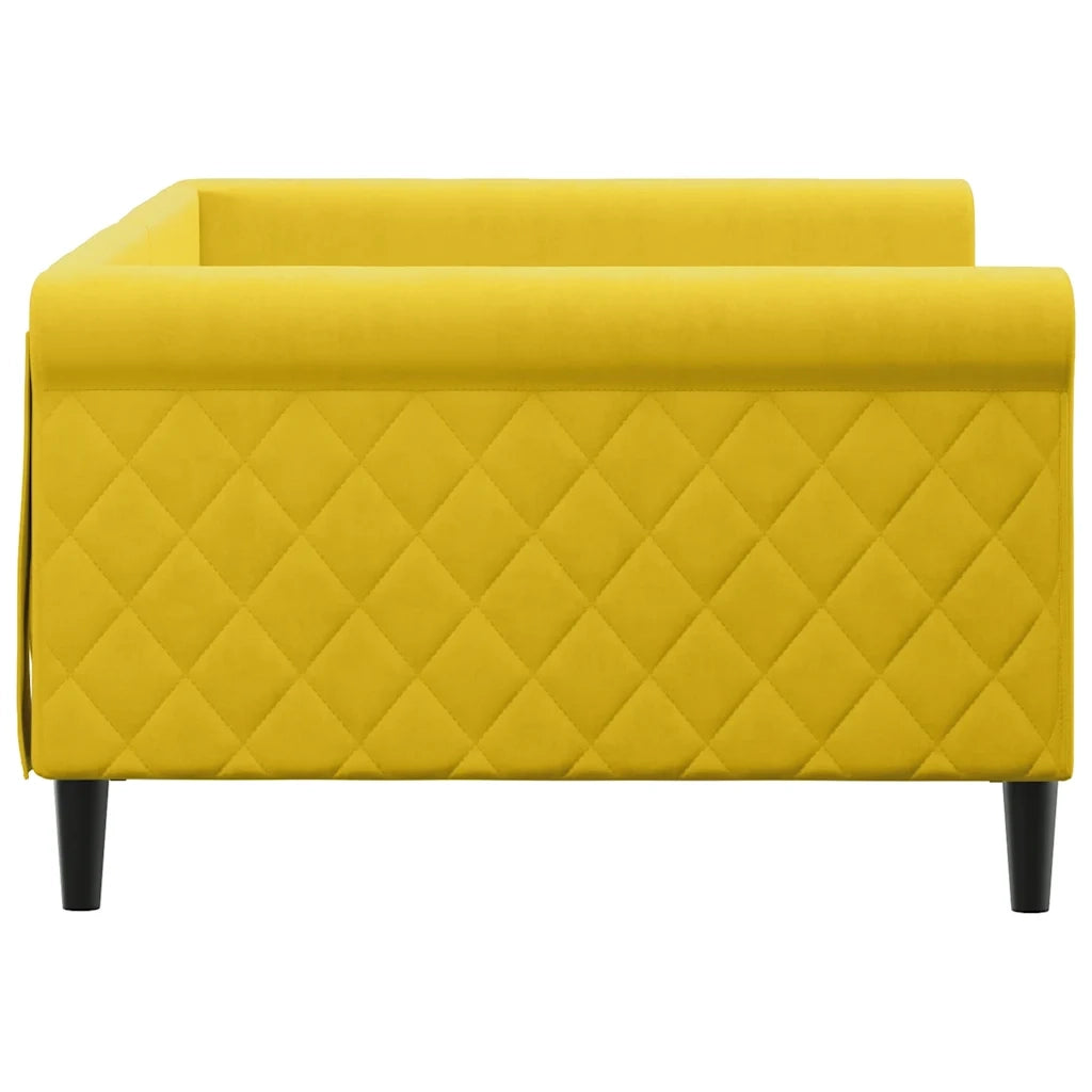 Letto da Giorno Giallo 100x200 cm in Velluto 354256