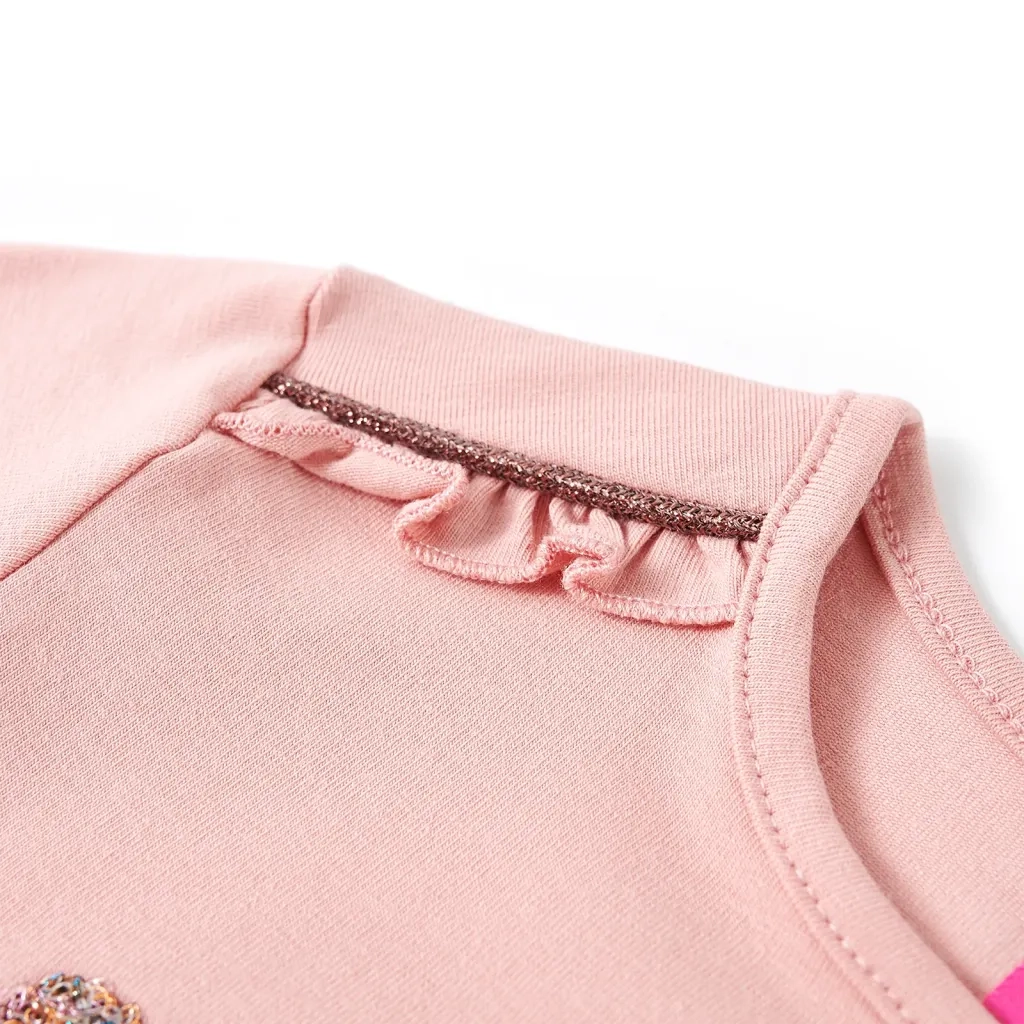 Maglietta Bambini a Maniche Lunghe Rosa Chiaro 116 14271