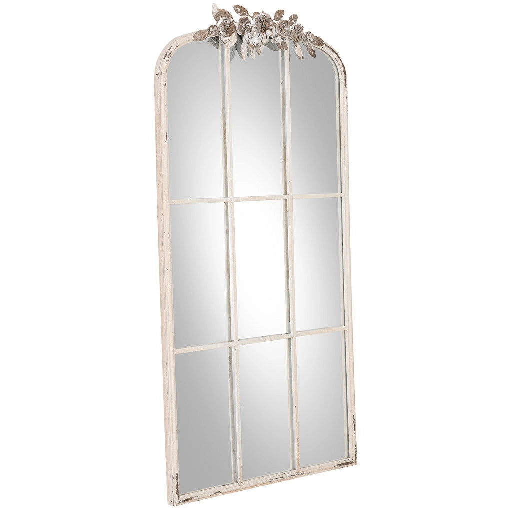 Specchio in legno bianco 61x5x114h cm