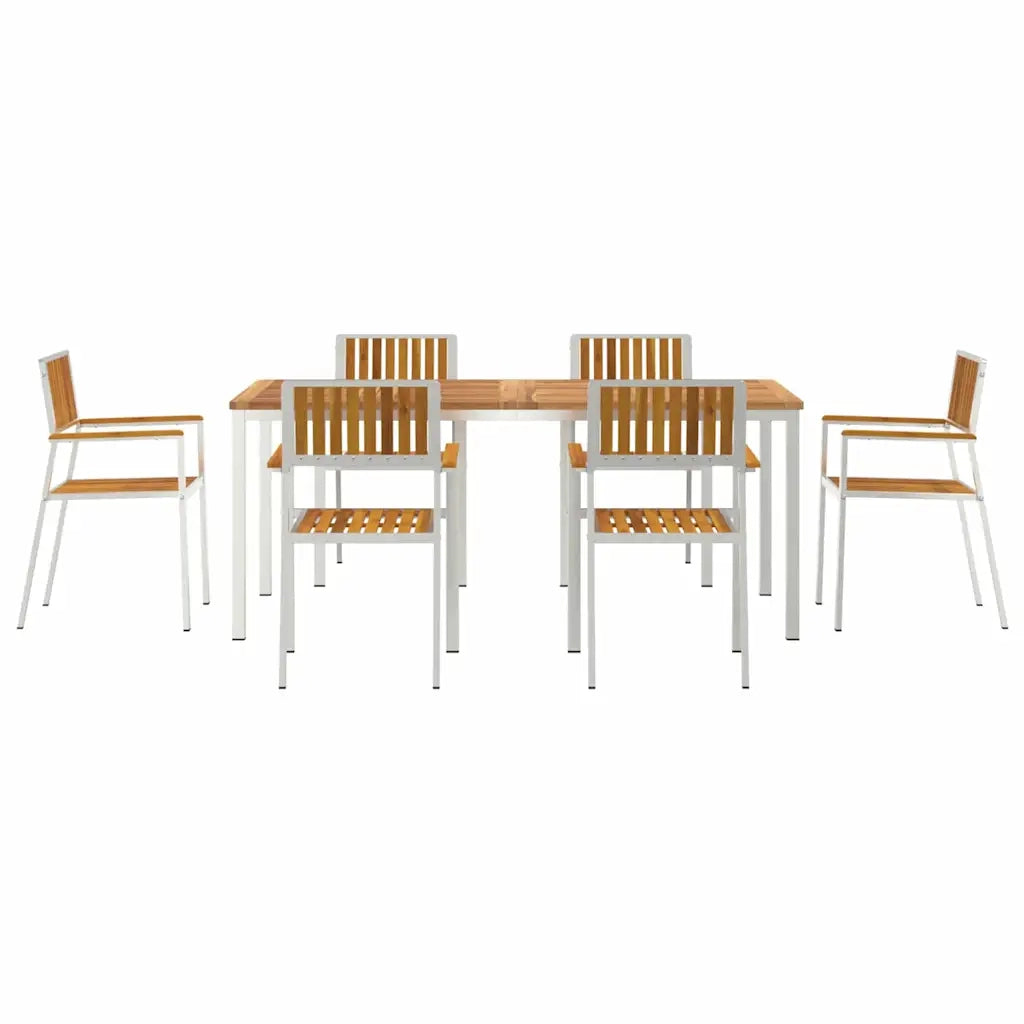 Set da pranzo per esterni 7 pcs Legno di Acacia Massello 3334794