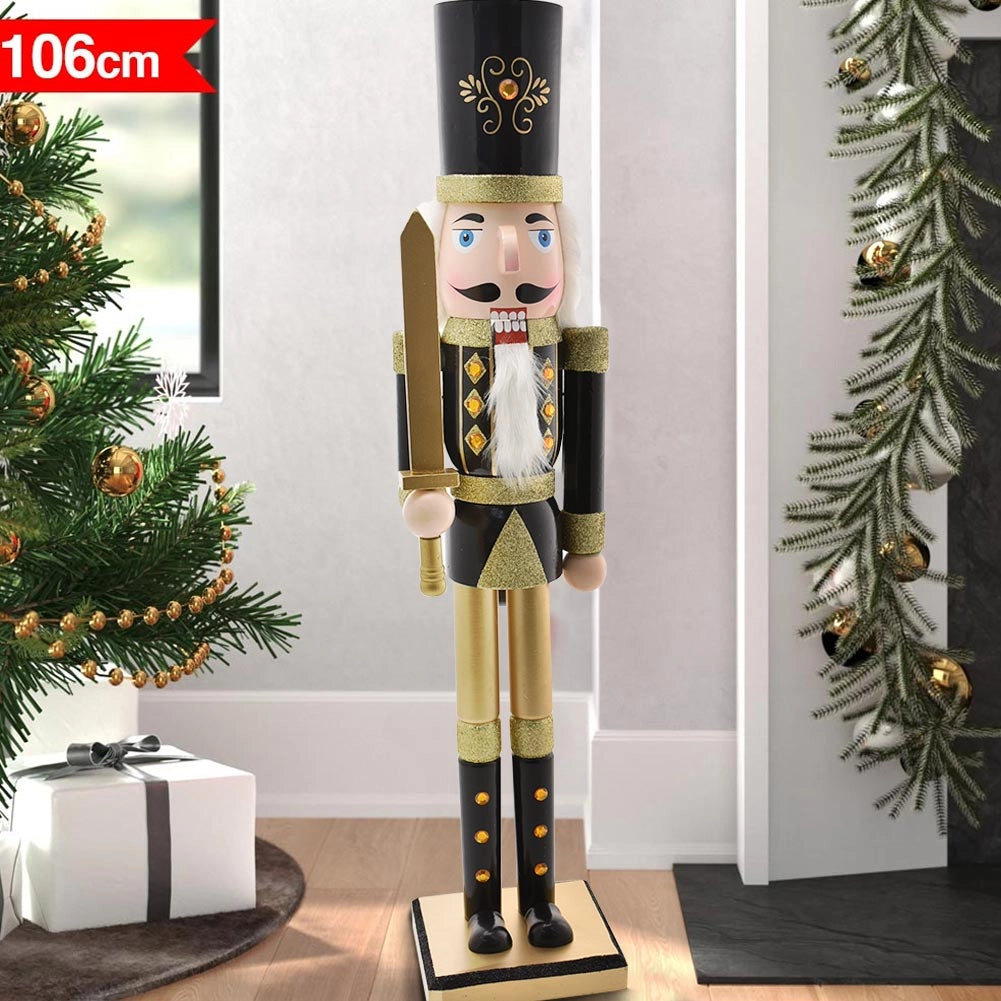 Soldato Schiaccianoci di Natale in Legno Altezza 106 cm Decorazioni Natalizie