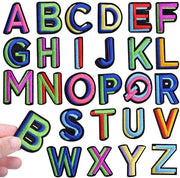 Punti di ricamo solidi 52 pezzi - Lettere a secco A-Z - Punti di ricamo multicolori - Per giacche/camiche/jeans - Dimensioni 4,5 x 3,5 cm