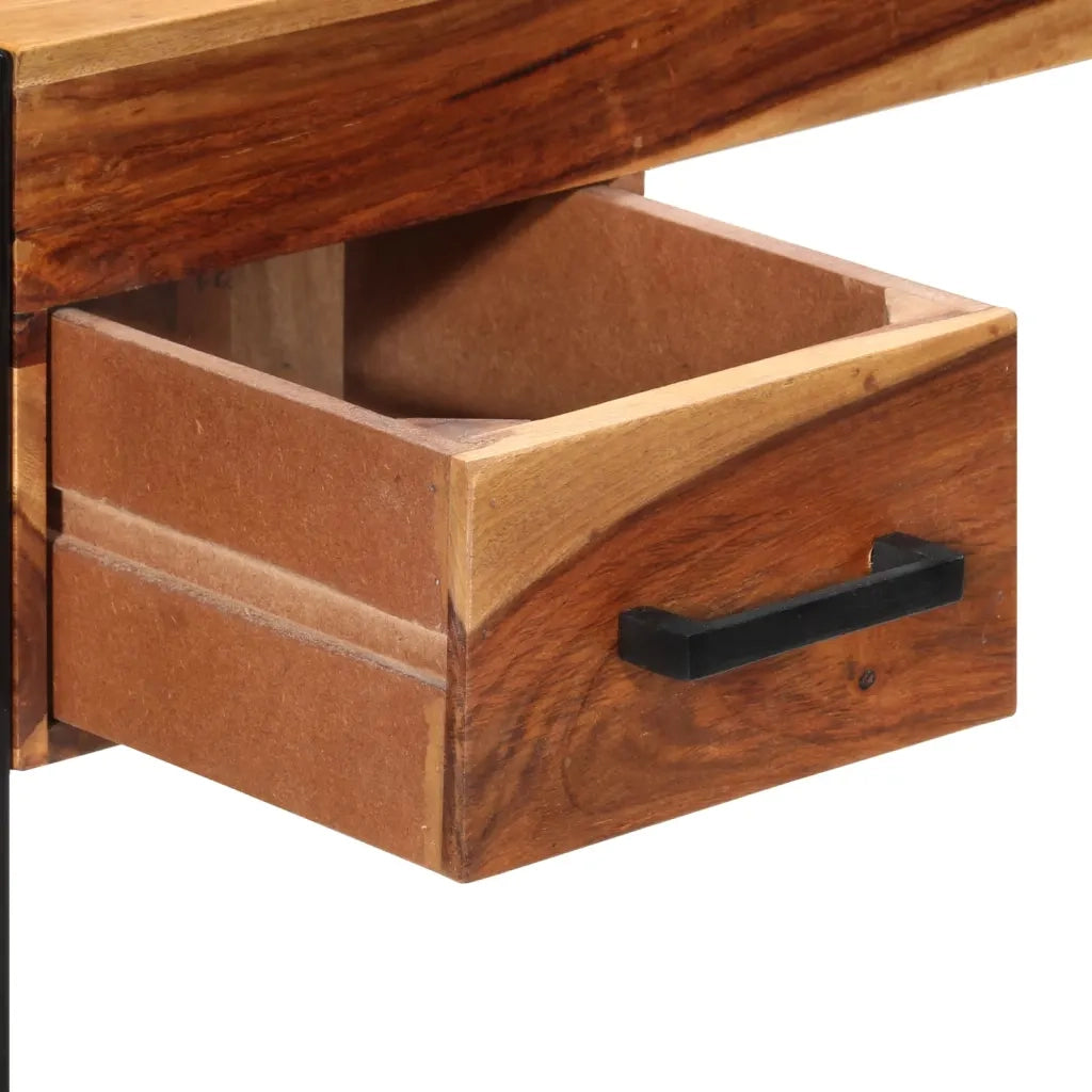 Scrivania con 2 Cassetti 110x50x77cm Legno Massello di Acacia 247401