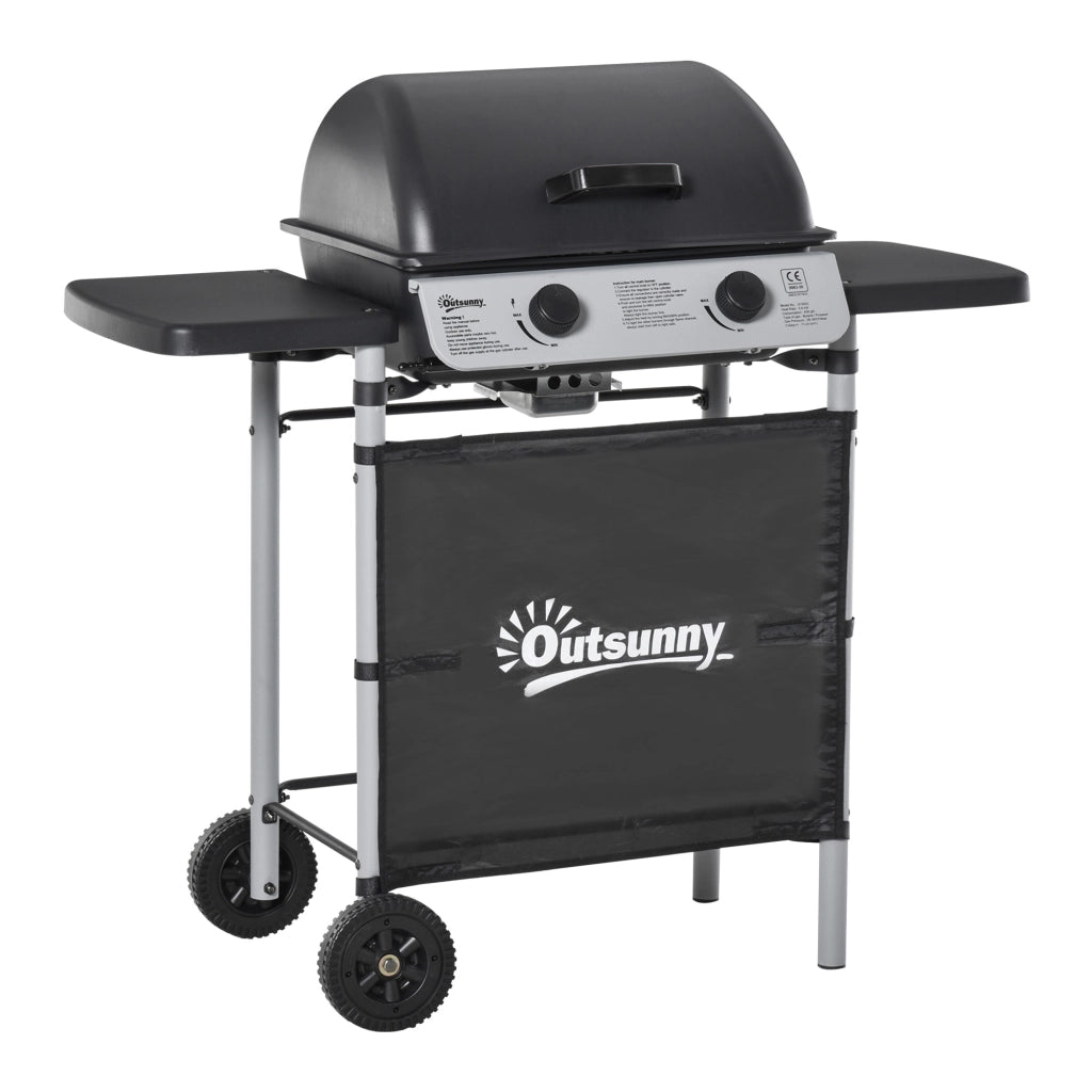 Barbecue a Gas con Coperchio ¨C Zephmum ¨C Grigio 104x49x99cm