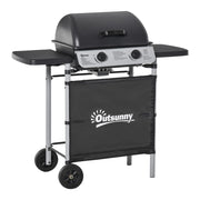 Barbecue a Gas con Coperchio ¨C Zephmum ¨C Grigio 104x49x99cm