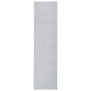 Tappeto da corridoio in pelliccia sintetica di coniglio grigio chiaro in poliestere, 80 x 300 cm, rotondo, morbido, a pelo lungo, motivo a foglie