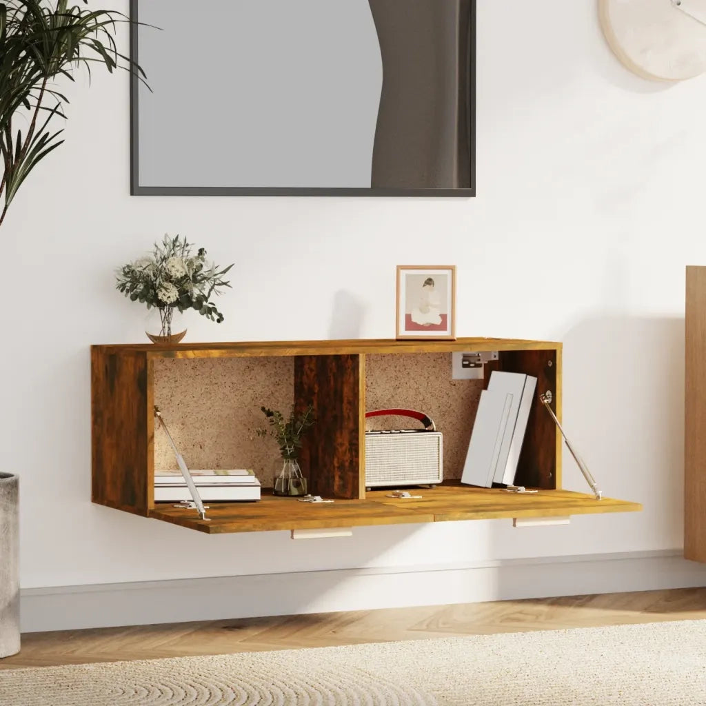 Mobile Pensile Rovere Fumo 100x36,5x35 cm Legno Multistrato cod mxl 39060