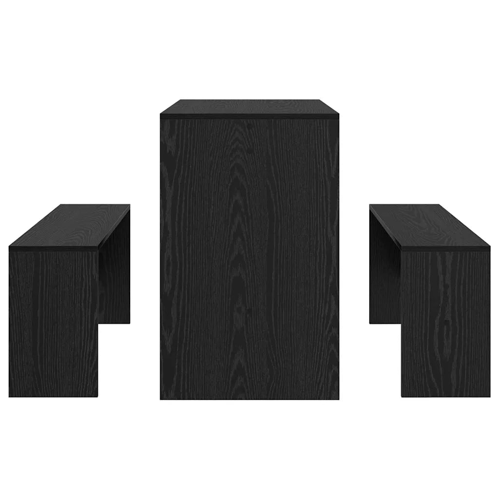 Set da pranzo 2 pz Rovere nero Legno multistrato CFW8962894