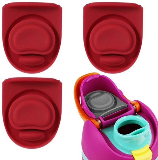 Stop siliconico sostitutivo (3 pezzi) Adatto per waterflesdop Owala FreeSip 24-40 - Rosso