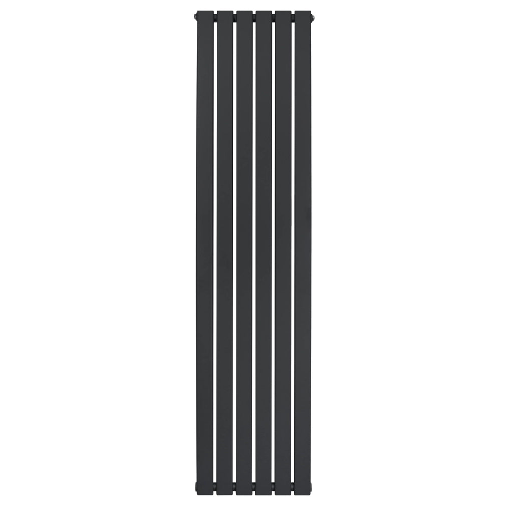 Radiatore Verticale Design Piatto Colonna Singola Nero 1800x420 mm