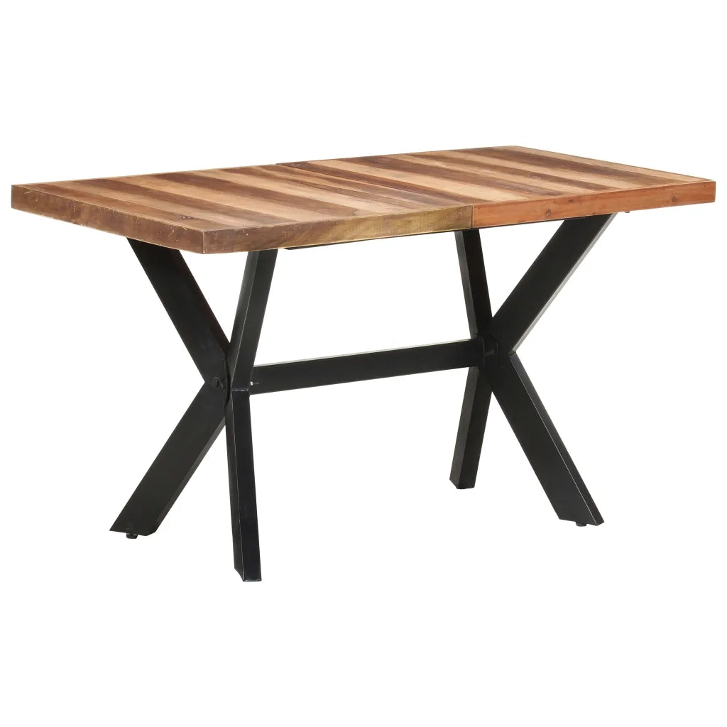 Tavolo da Pranzo | Tavolo da cucina 140x70x75 cm Legno Massello con Finitura Ambra