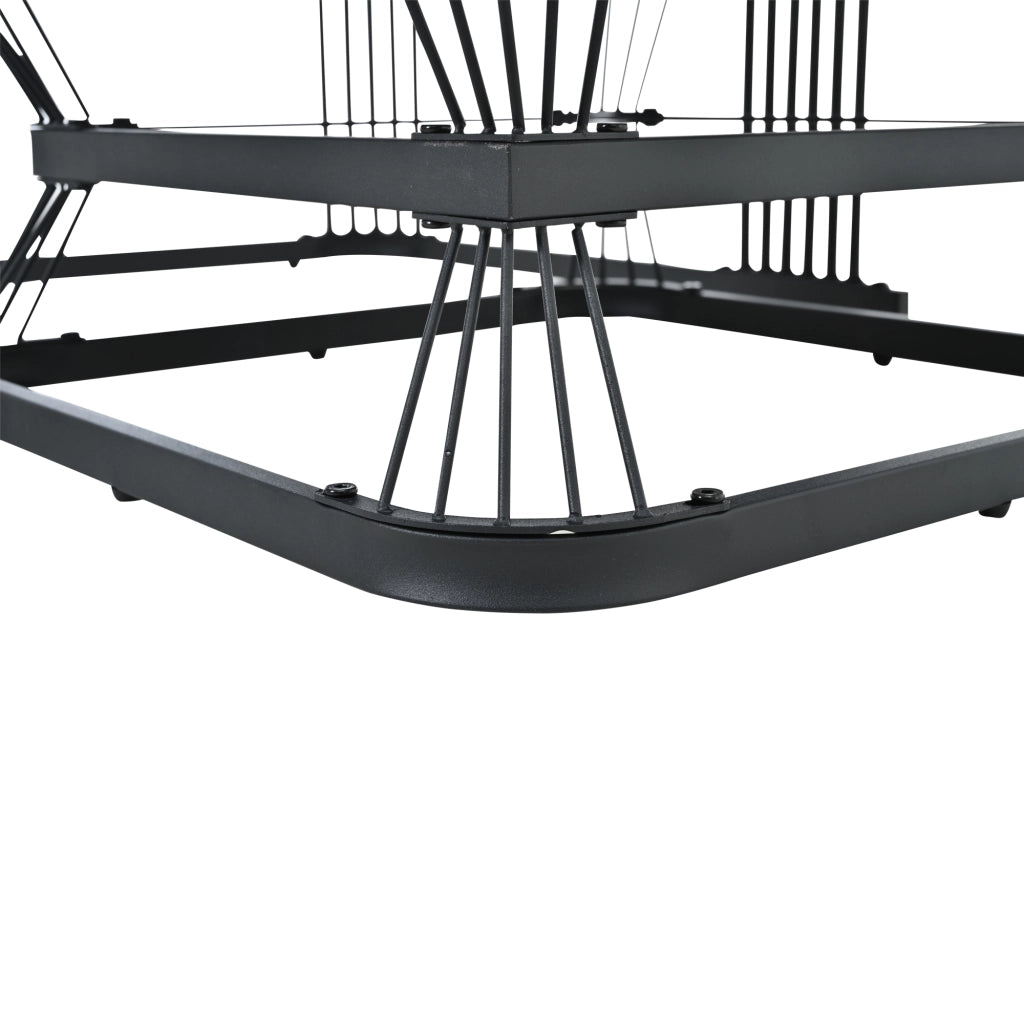 TAVOLINO Set da 2 pezzi 70x70x45 cm + 50x50x40 cm Bianco/Nero effetto marmo