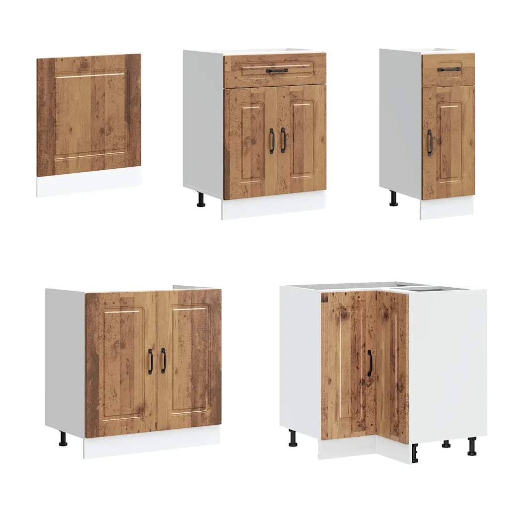 Set Mobili da Cucina 11 pz Kalmar Legno Vecchio in Truciolato 3314889
