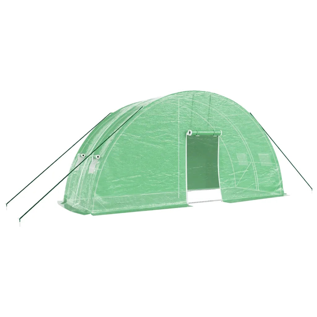 Serra con Telaio in Acciaio Verde 12 m² 6x2x2,85 m 364089