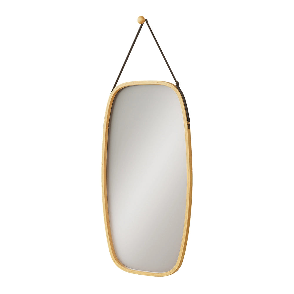 Vicco Specchio bagno Bambù 44 x 78 cm con cinturino regolabile