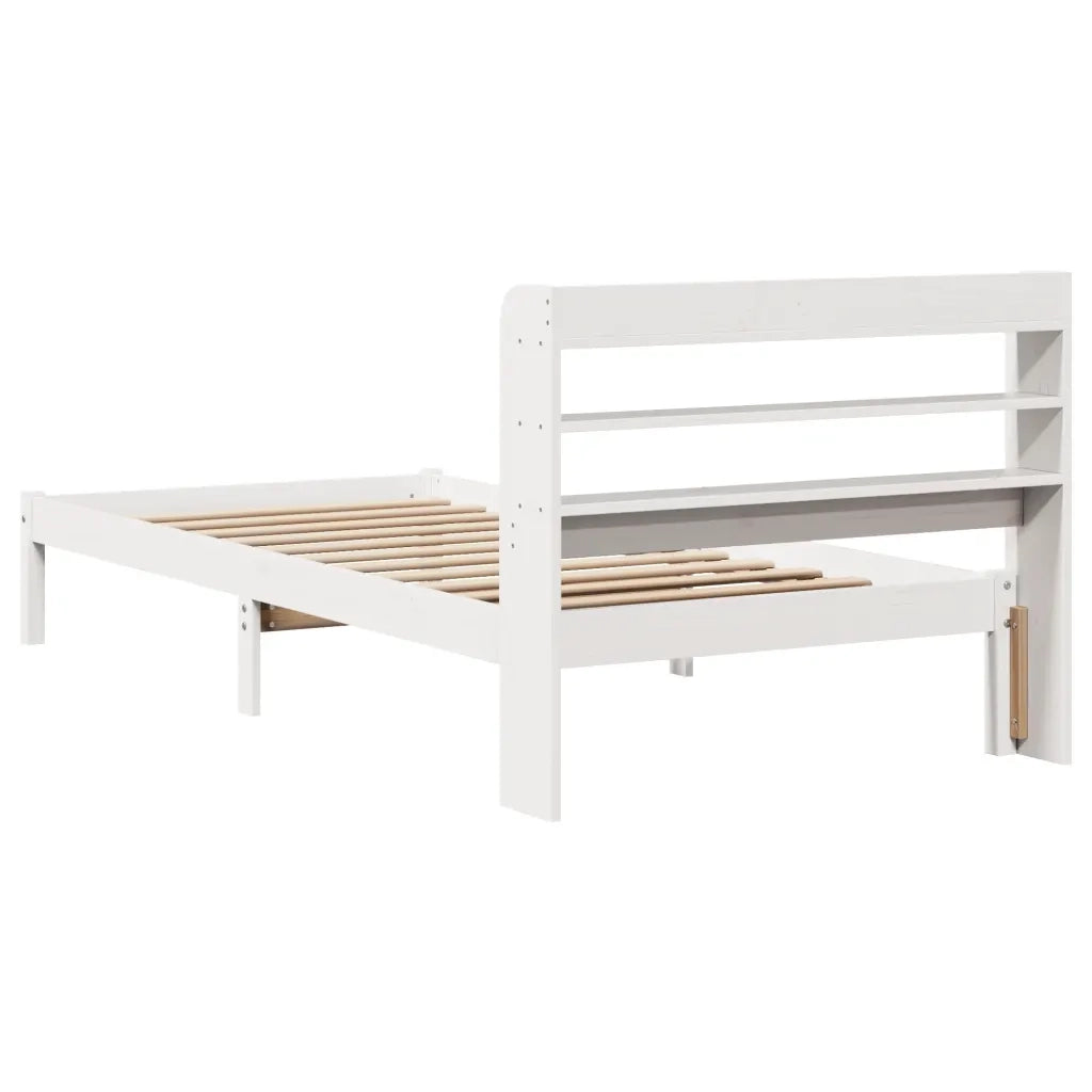 Giroletto senza Materasso Bianco 100x200 cm Legno Massello Pino 3306538