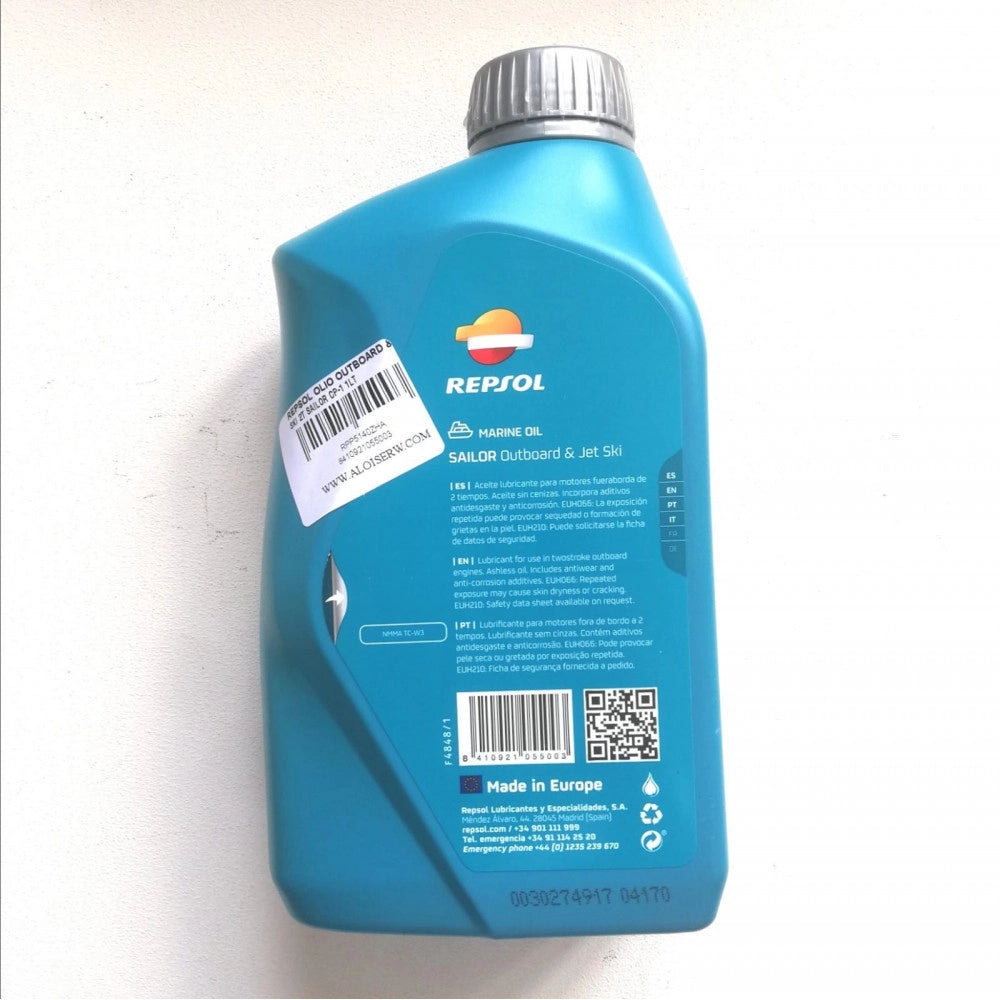 Repsol sailor outboard & jet ski 1lt olio nautico 2t cp-1 per moto scooter d'acqua