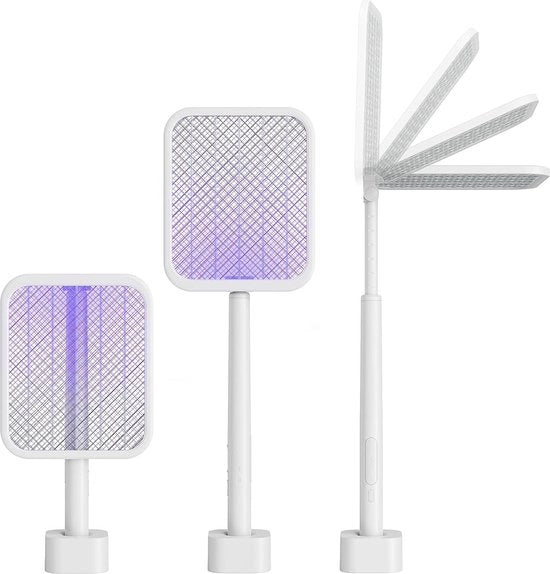 Uscibile pungitore insetti elettrico 3500 V - base stabile a rovescio - razzo elettrico anti-zanzare - ricaricabile via USB - 2 in 1 pungitore insetti elettrico - pungitore insetti elettrico potente.