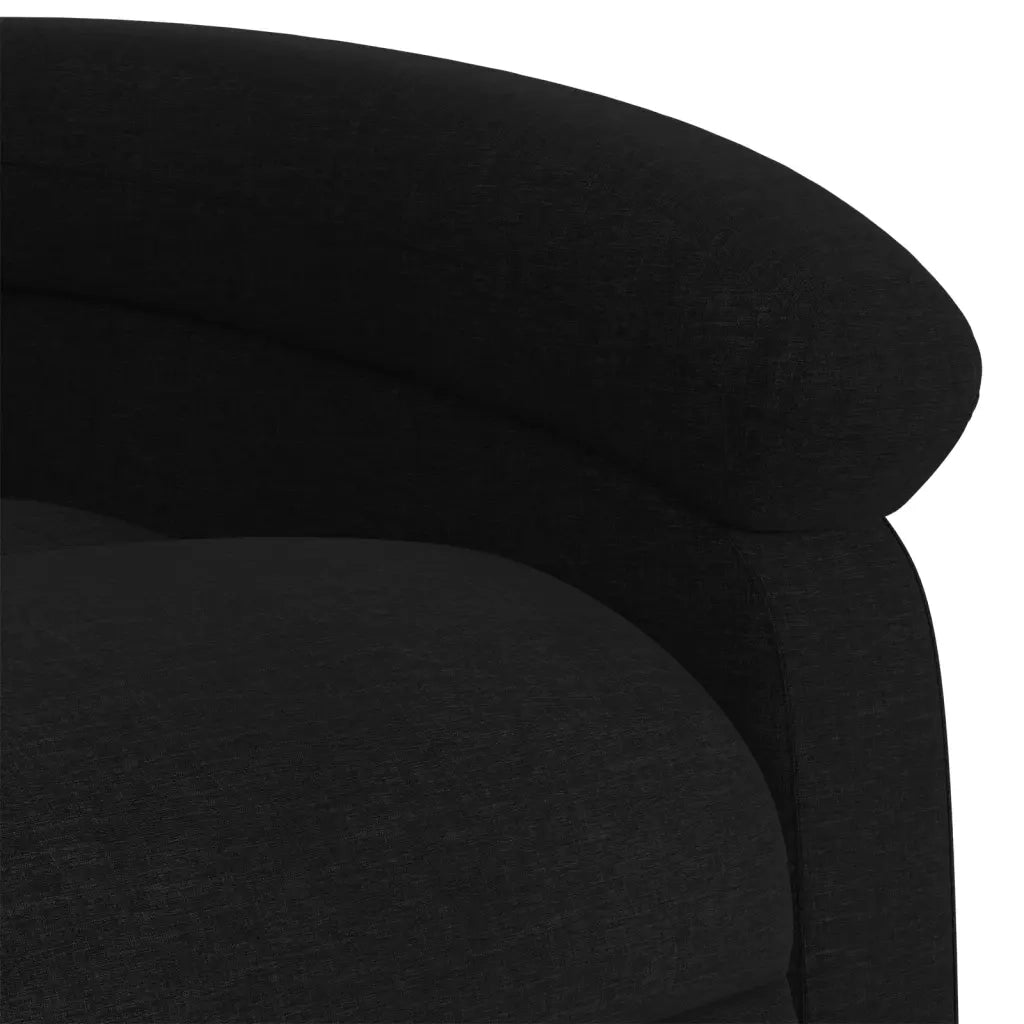 Divano Sedia-Poltrona Reclinabile in Tessuto Nero 314453