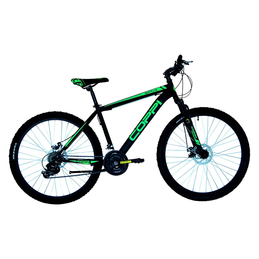BICICLETTA UOMO 'TREKKING BRAVE DISK' COPPI 27,5 - nero / verde  - MASCIAGHI
