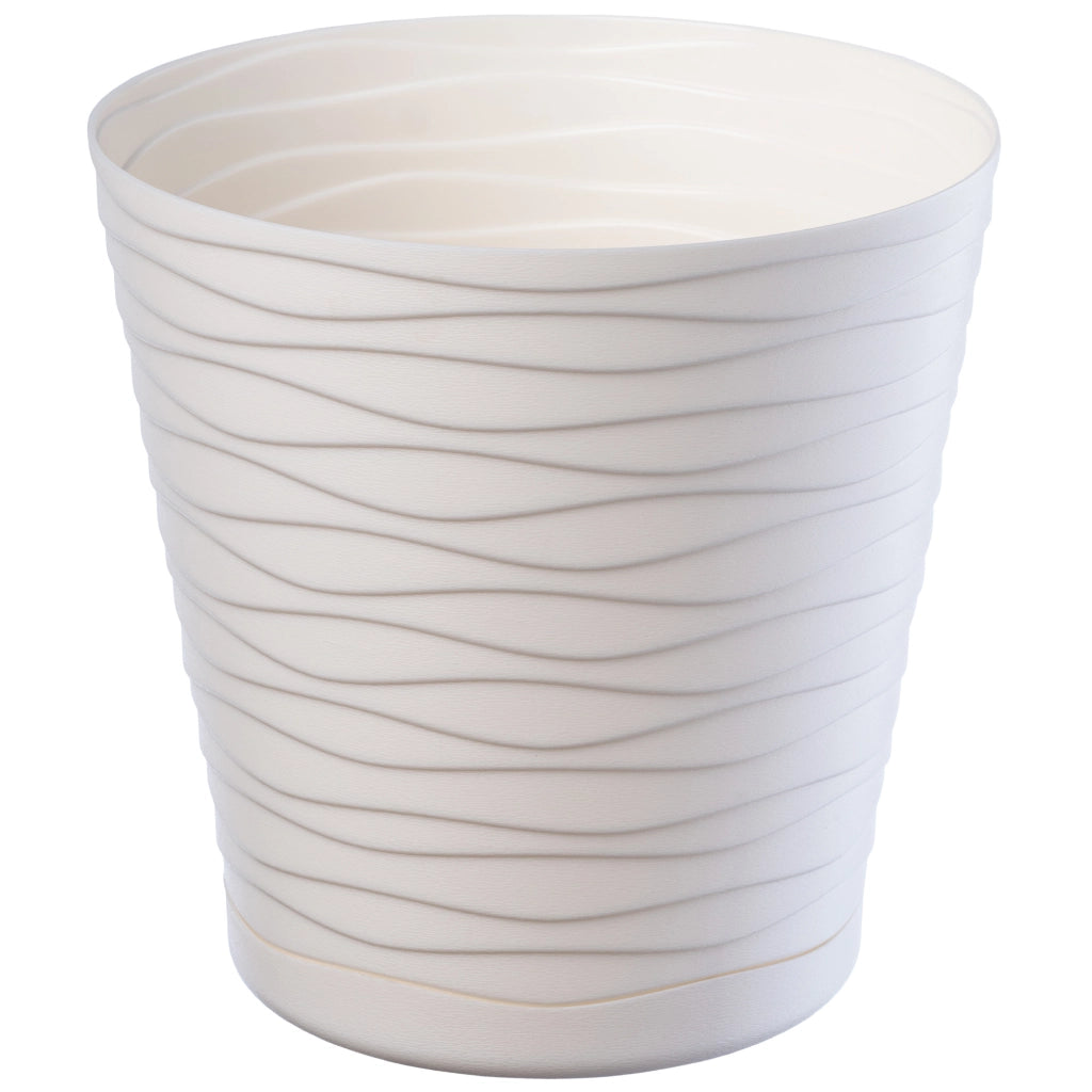Vaso da fiori KADAX da 30 cm, con coperchio in plastica e supporto.