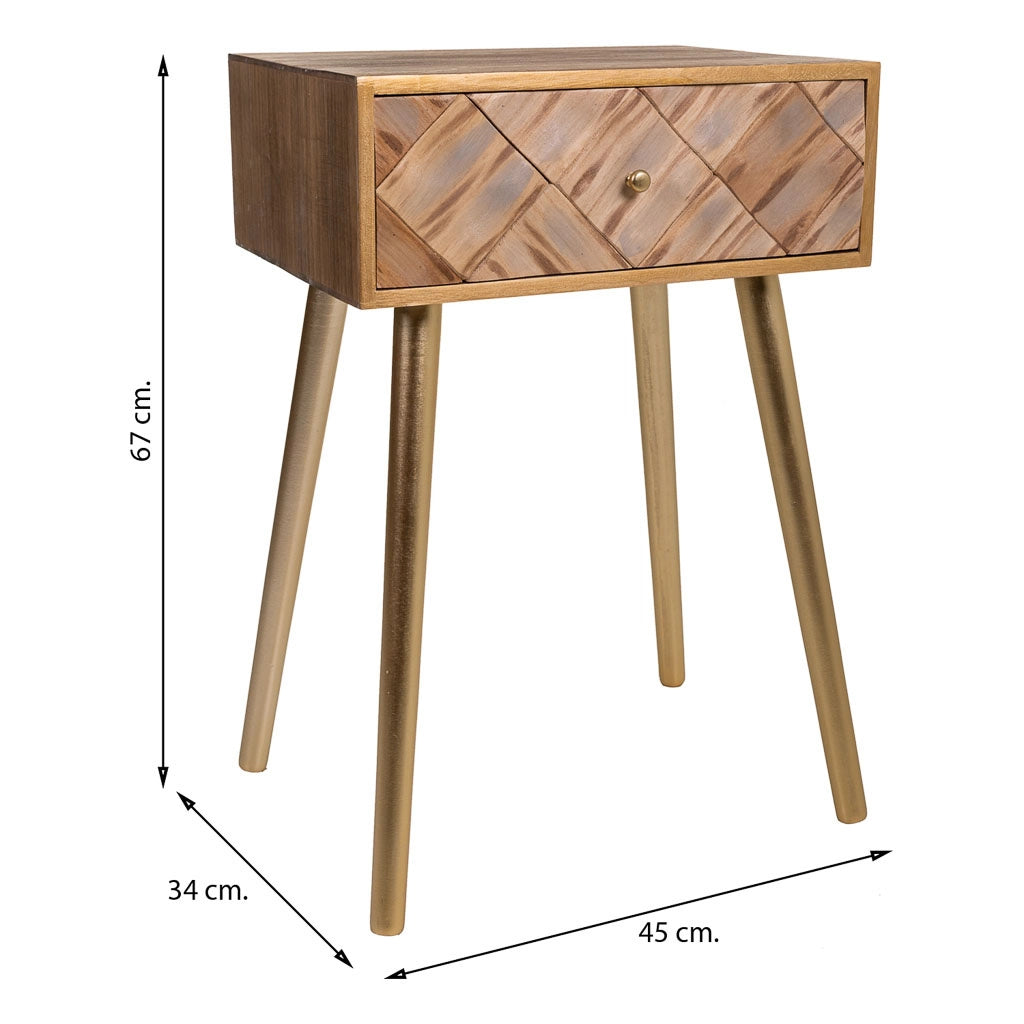 Tavolo in legno marrone 45x34x67h