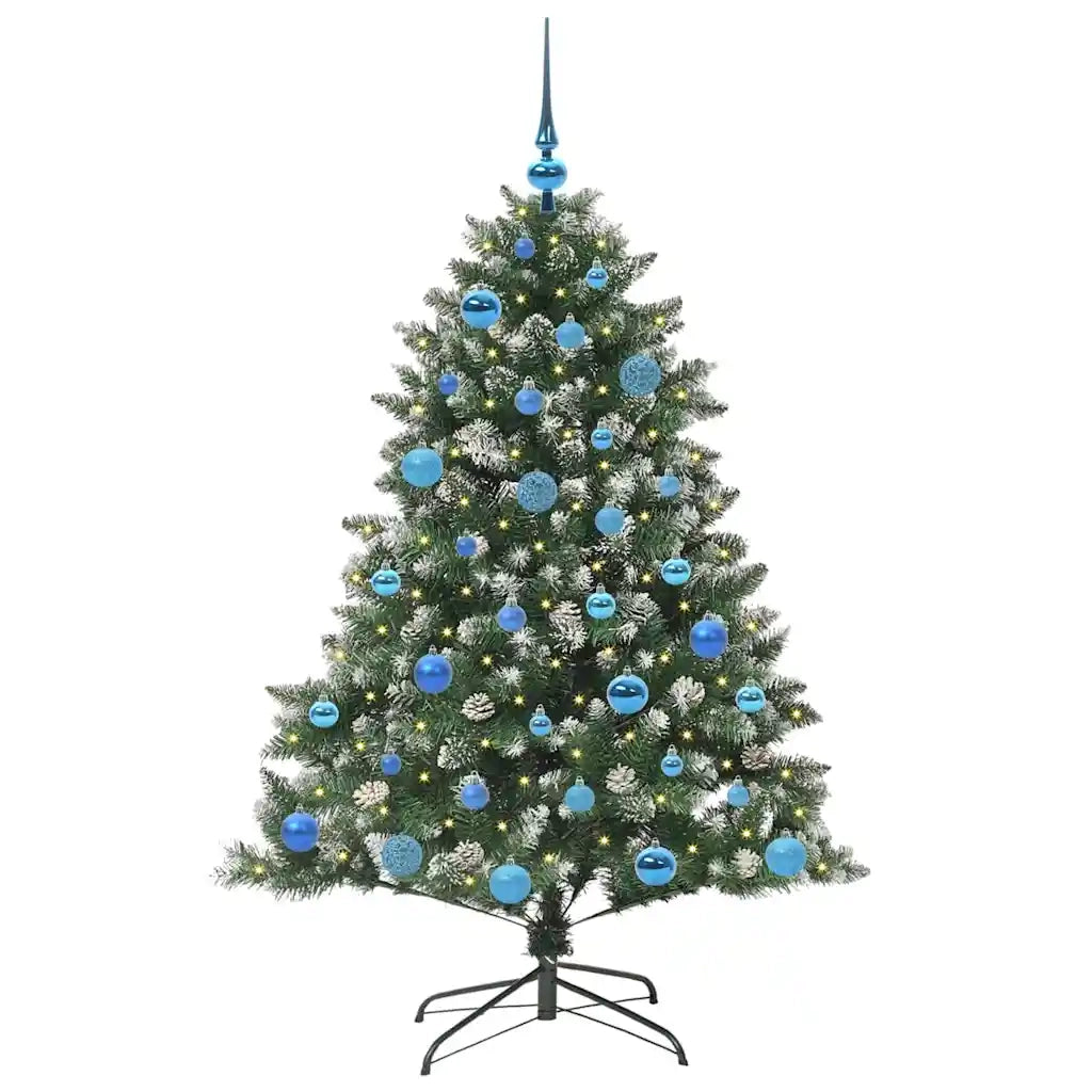 Albero di Natale Artificiale-Albero Natalizio con 150 LED Verde 150 cm 203820