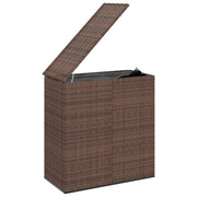 Contenitore/cuscino da giardino in resina di vimini 100 x 49 x 103,5 cm marrone 02_0013157