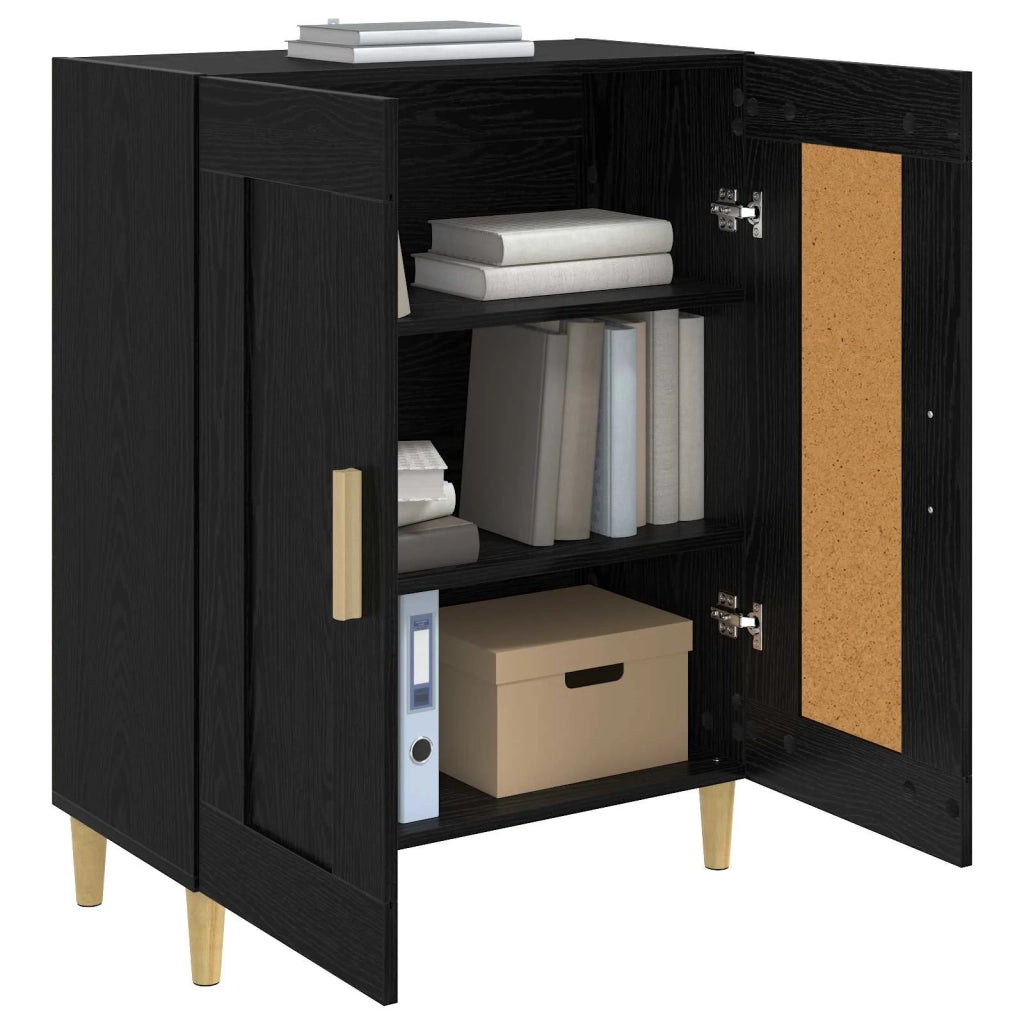 Credenza Rovere Nero 69,5 x 34 x 90 cm Legno ingegnerizzato 8010877