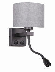 Applique Candellux Polo 21-75499 nero 2 luci LED lettura