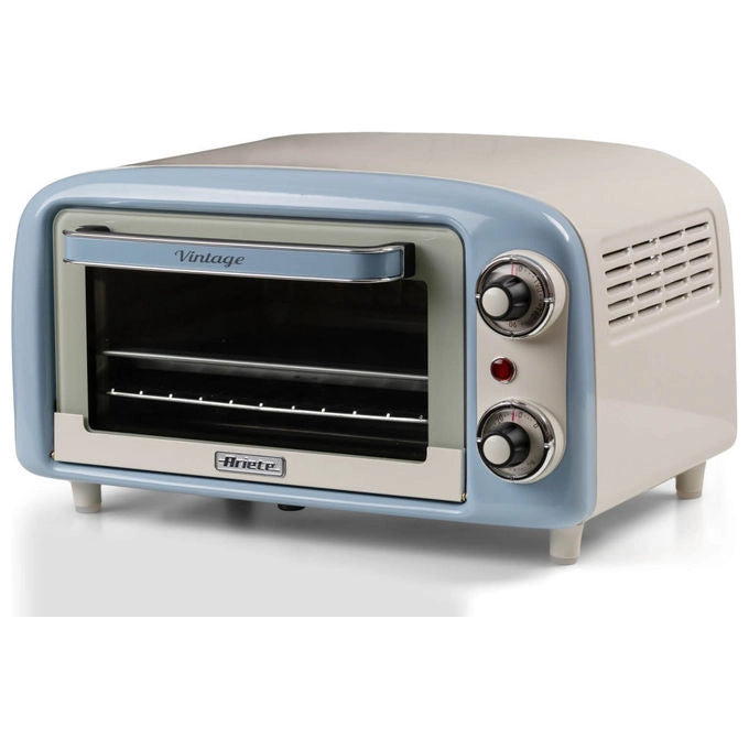 Ariete 3919 Vintage Forno Elettrico 10 L 800W Grill Timer 60 min Doppio Vetro colore Celeste