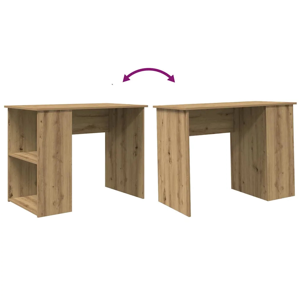 Scrivania | Tavolo da Ufficio Rovere Artigianale 100x55x75 cm in Legno Multistrato