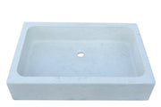 Biscottini Acquaio in marmo bianco L90xPR60xH20 cm Vasca realizzata completamente