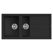 Lavello Elleci Incasso 2 vasche 100x51 Best 475 Keratek Plus Nero Black Assoluto LKB47586