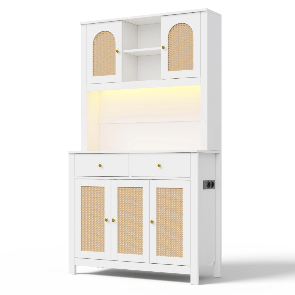 Mobile contenitore multiuso ¨C Minimal ¨C Bianco, 5 ante, 2 cassetti, 100x40x180 cm