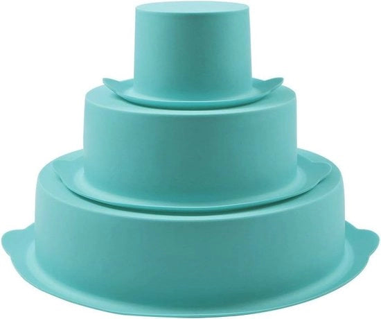 Set di Forme per Torta in Silicone - 3 Pezzi per Torta e Dolci