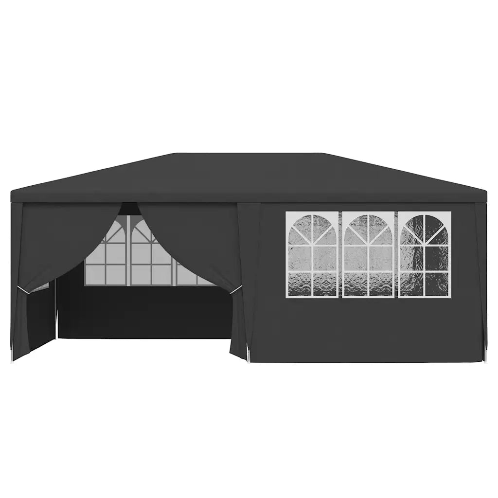 Gazebo Professionale con Pareti 4x6 m Antracite 90 g/mÂ²