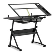 Scrivania da disegno inclinabile 120 x 60 x 90 cm con piano in vetro 14_0003606