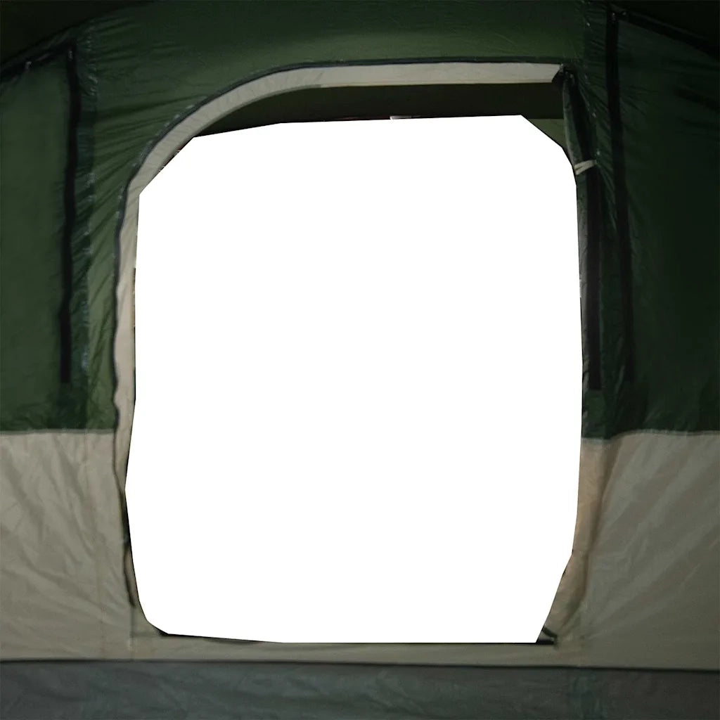 Tenda Familiare a Tunnel per 7 Persone Verde Impermeabile 94625
