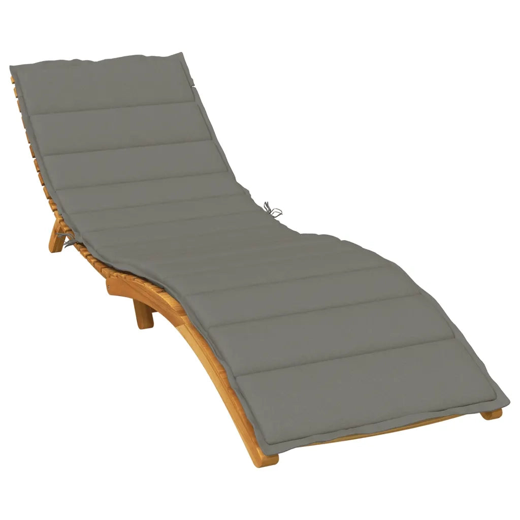 Cuscino per Lettino Prendisole Grigio Scuro Mélange 200x60x4 cm 4002510