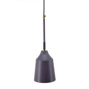 Lampada a sospensione Caja in metallo blu pavone
