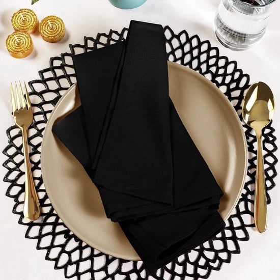 Serviette per la cena serale in cotone (12 pezzi, 46 x 46 cm) - morbida e confortevole - sostenibile - ideale per eventi o uso regolare in casa, 46 x 46 cm