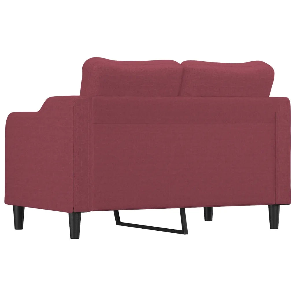 Divano a 2 Posti-Sofa 2 Posti Rosso Vino 120 cm in Tessuto 381808